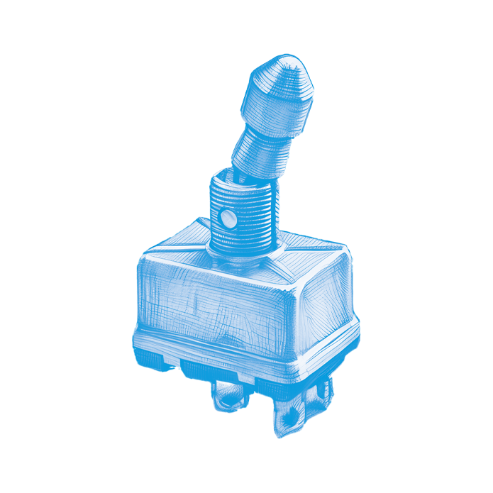 toggle switch 2925 blue